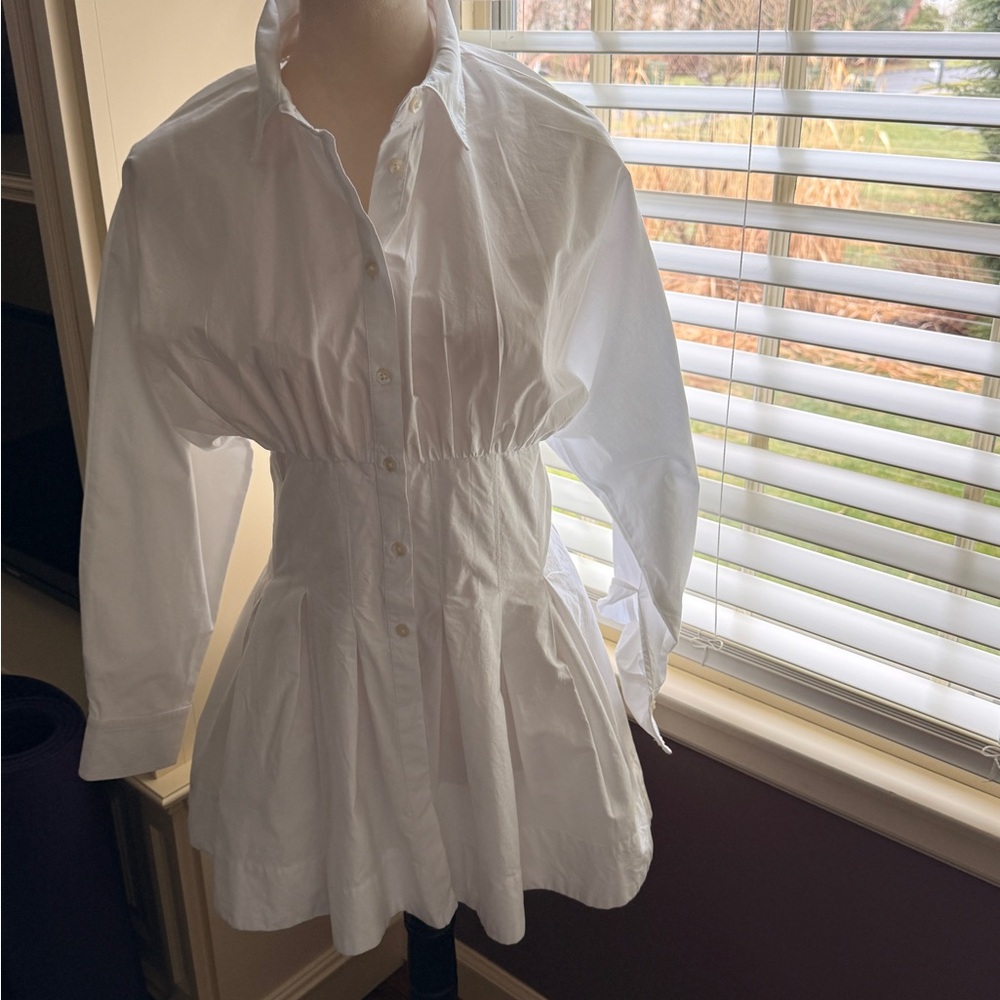 Maeve Cream Blouse with Branded Neck Tag